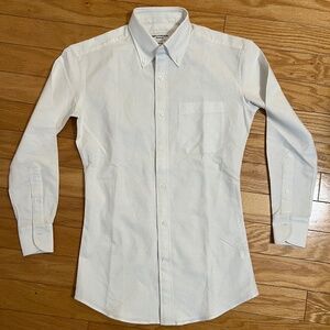 Spier & Mackay Handmade Custom-Made White Dress Shirt (see measurements!)